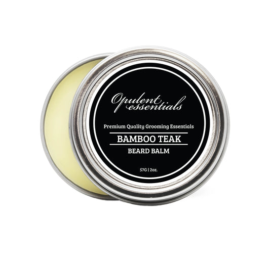 Opulent Grooming Premium Beard Balm - Bamboo Teak scent in luxurious tin