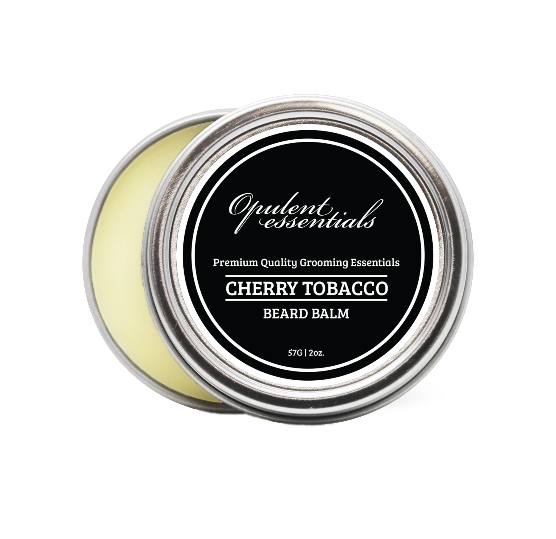 Opulent Grooming Premium Beard Balm - Cherry Tobacco scent in luxurious tin