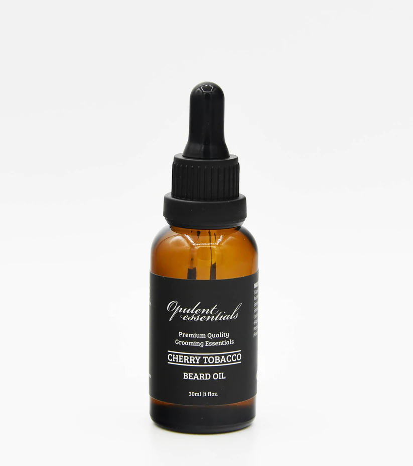 Beard Opulent Grooming Premium Beard Oil - Cherry Tobacco scent in luxurious bottle