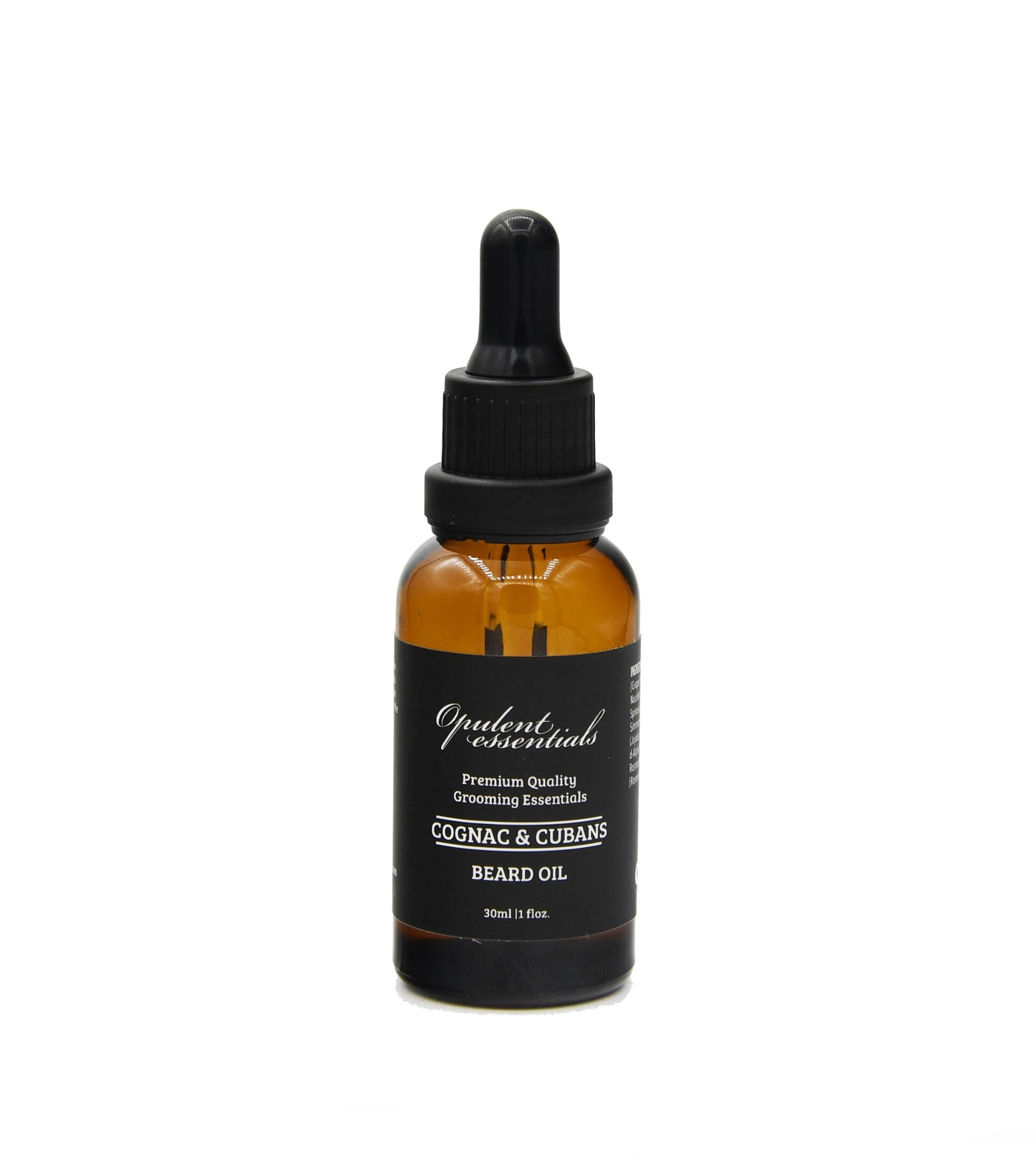 Beard Opulent Grooming Premium Beard Oil - Cognac & Cubans scent in luxurious bottle